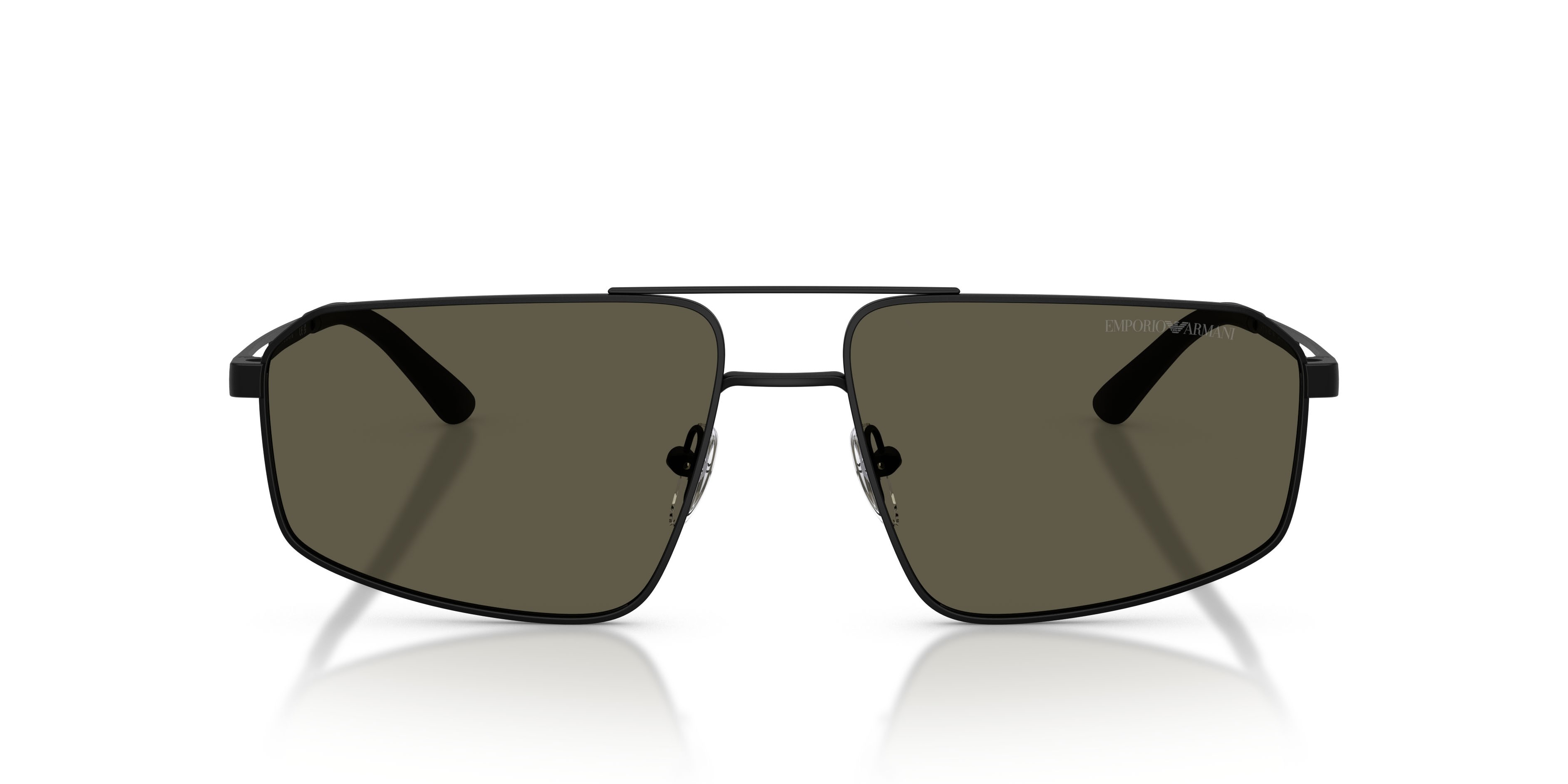 Occhiali da sole Emporio Armani EA 2173 (300187) colore nero opaco forma aviator lenti grigio scuro