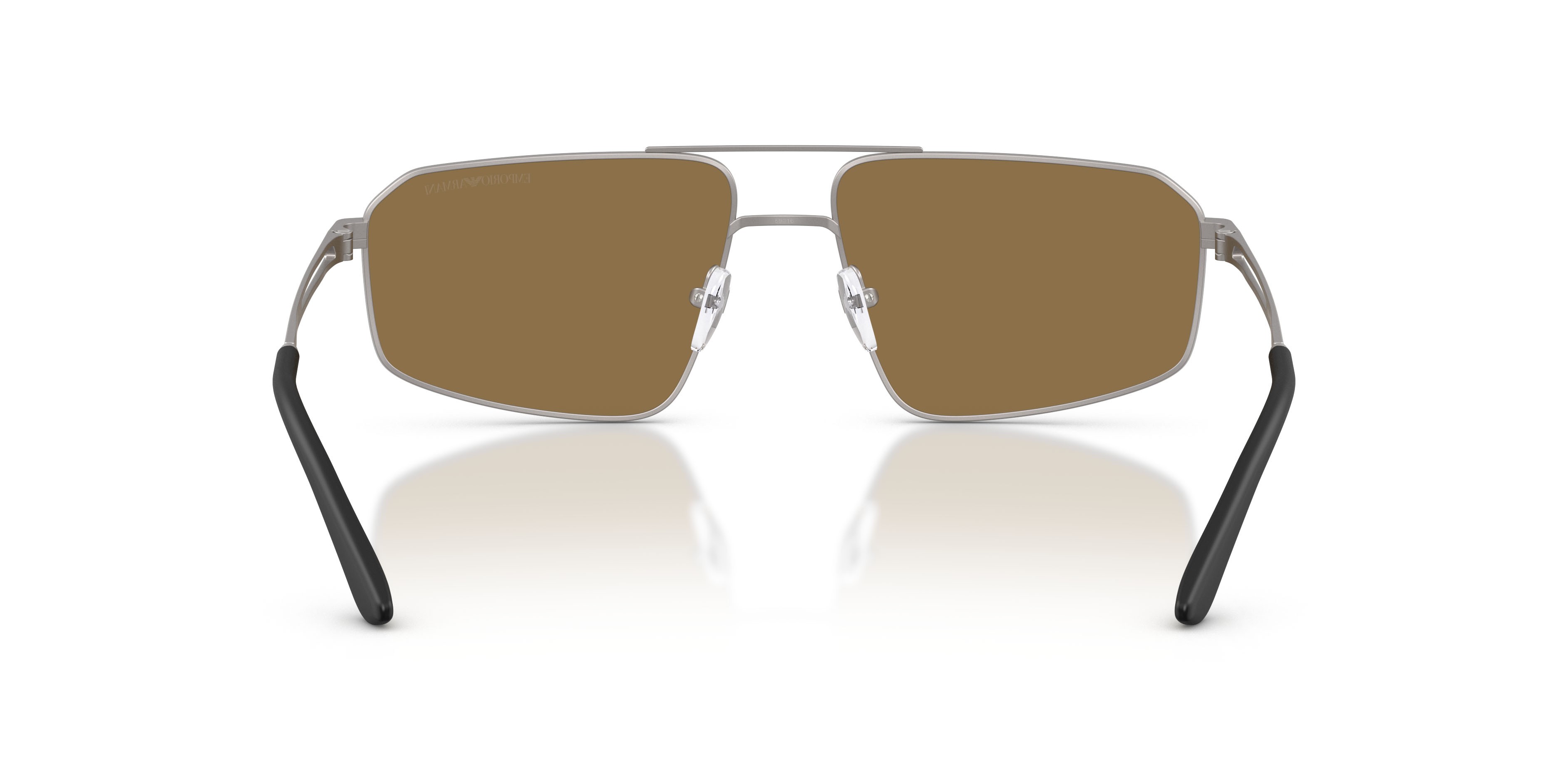 Occhiali da sole Emporio Armani EA 2173 (303273) colore gunmetal scuro spazzolato forma aviator lenti marrone scuro