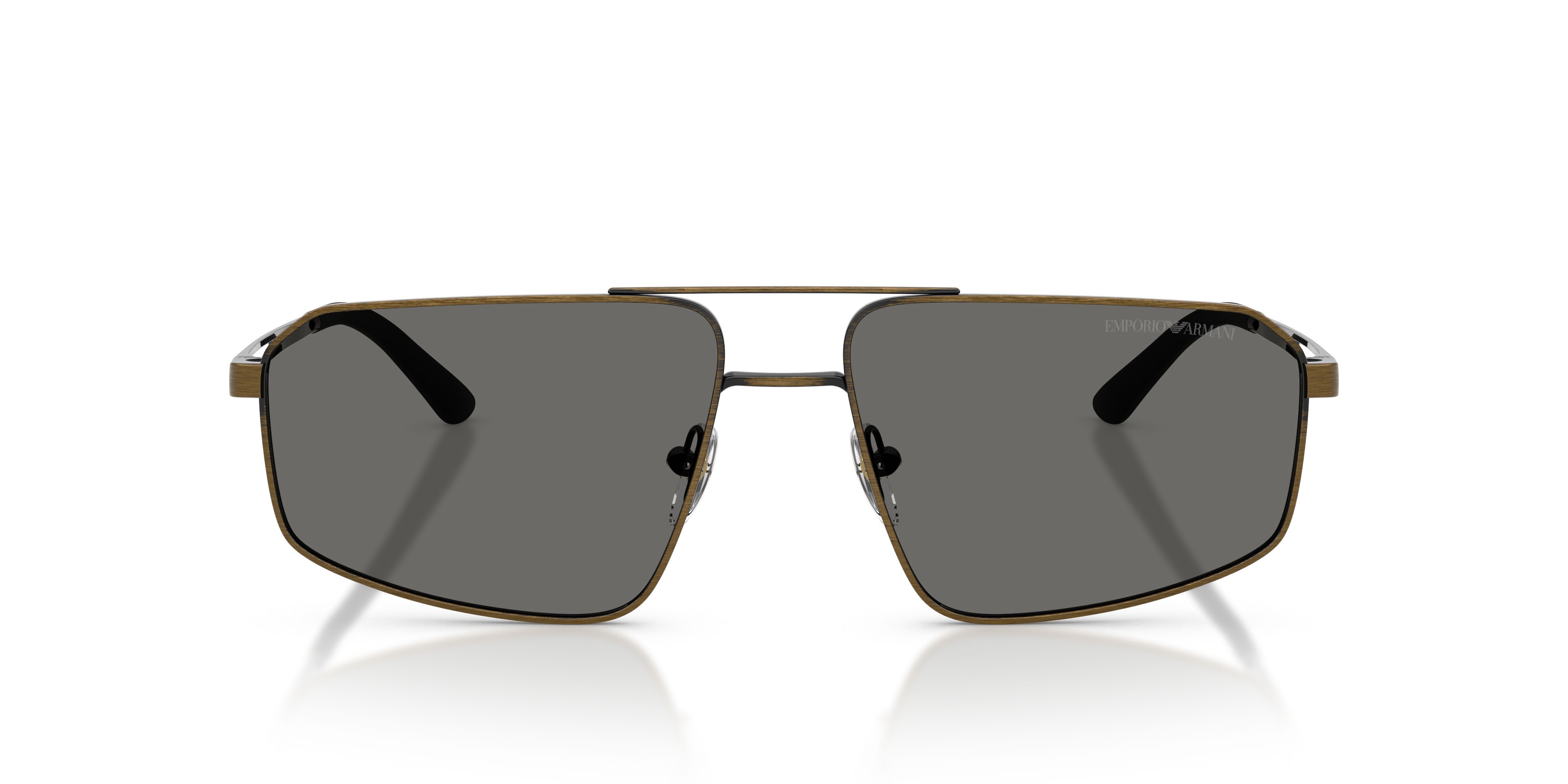 Occhiali da sole Emporio Armani EA 2173 (327087) colore brushed antique gold forma aviator lenti grigio