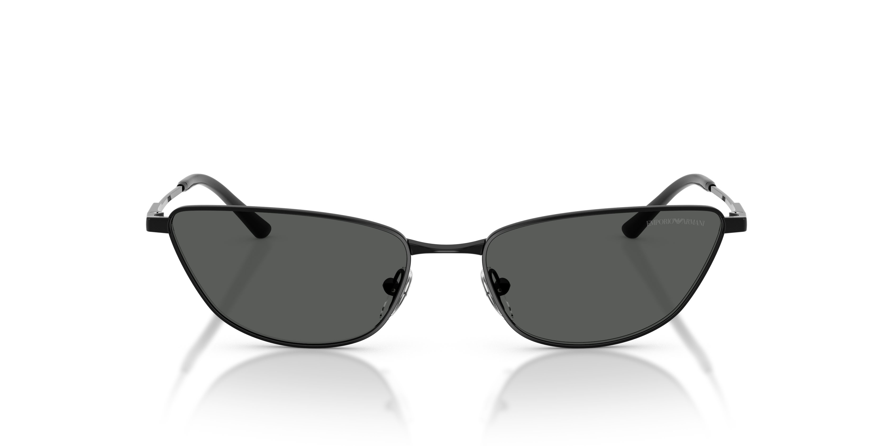 Sunglasses Emporio Armani EA 2174B (301487) color nero lucido shape cat eye lenses grigio scuro