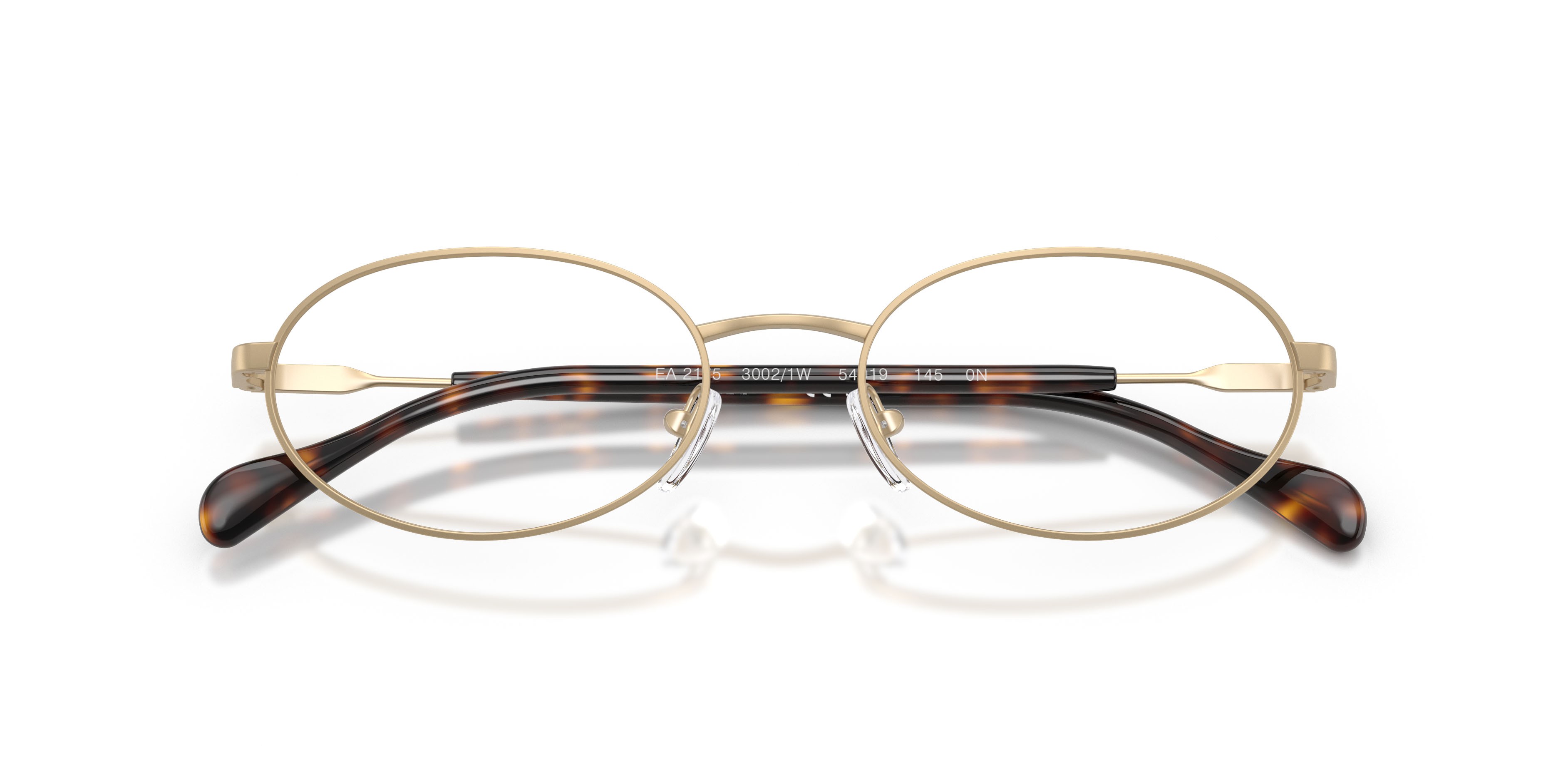 Occhiali da sole Emporio Armani EA 2175 (30021W) colore oro pallido opaco forma ovale lenti trasparente