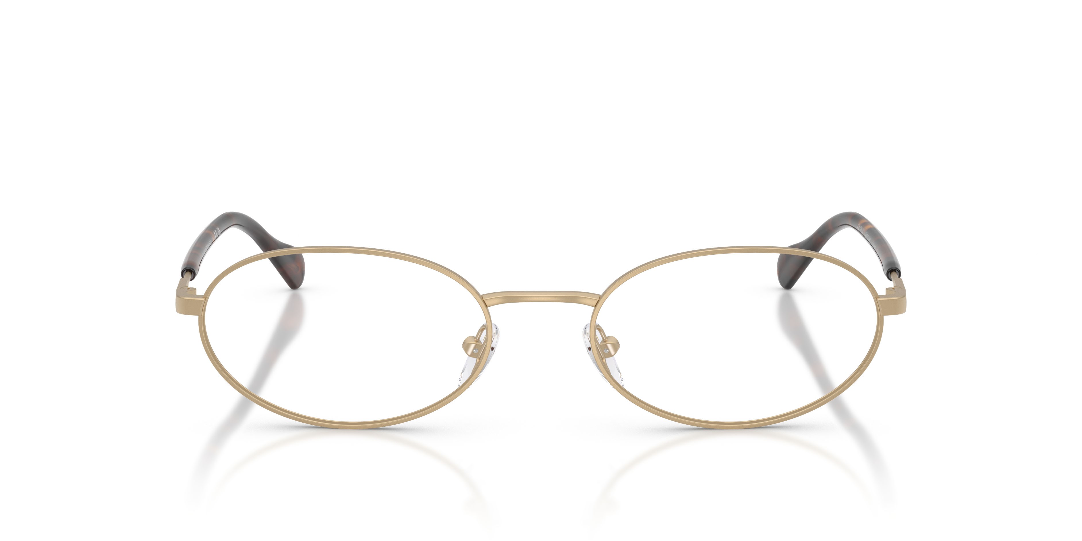 Occhiali da sole Emporio Armani EA 2175 (30021W) colore oro pallido opaco forma ovale lenti trasparente