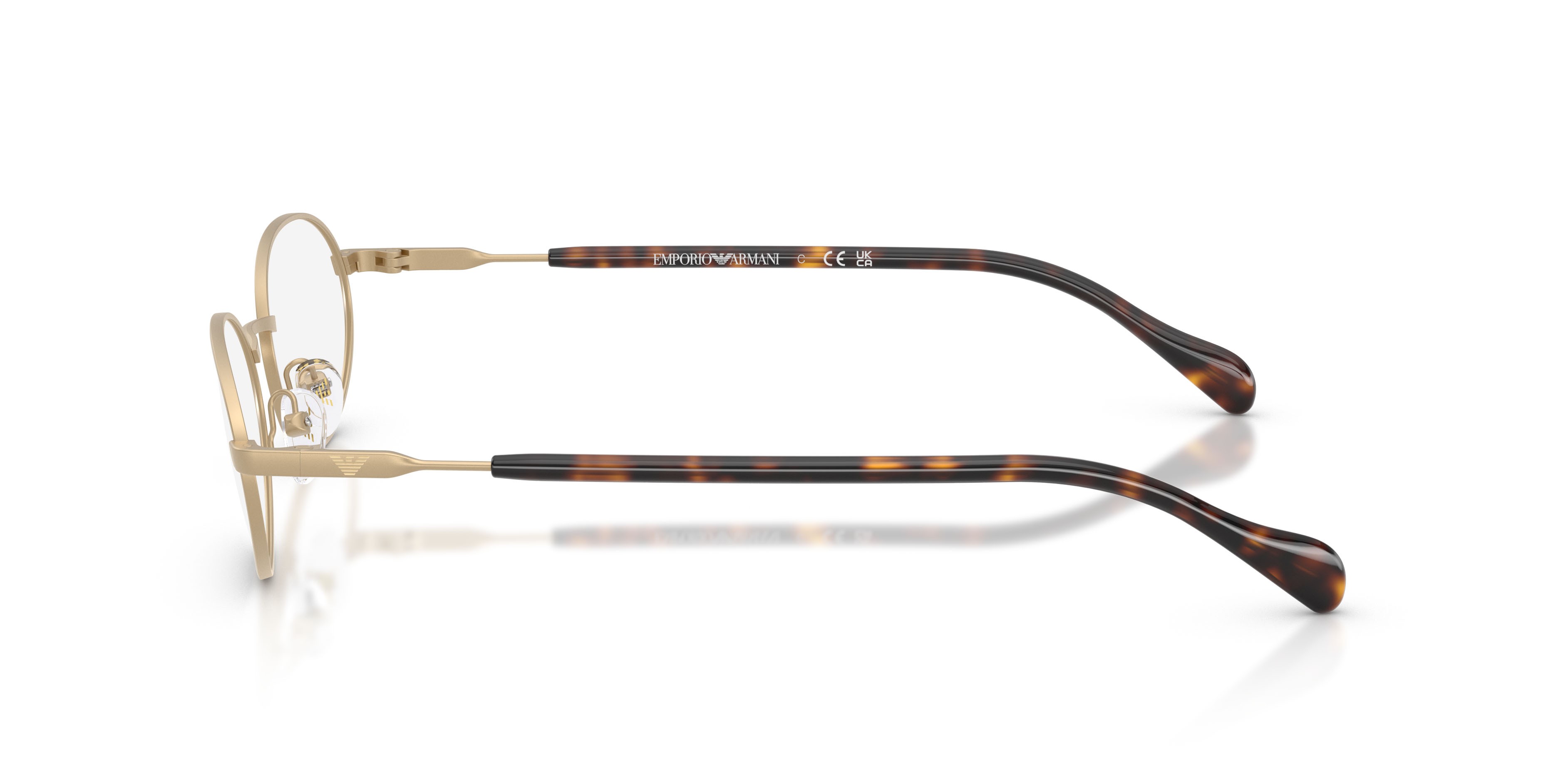 Occhiali da sole Emporio Armani EA 2175 (30021W) colore oro pallido opaco forma ovale lenti trasparente