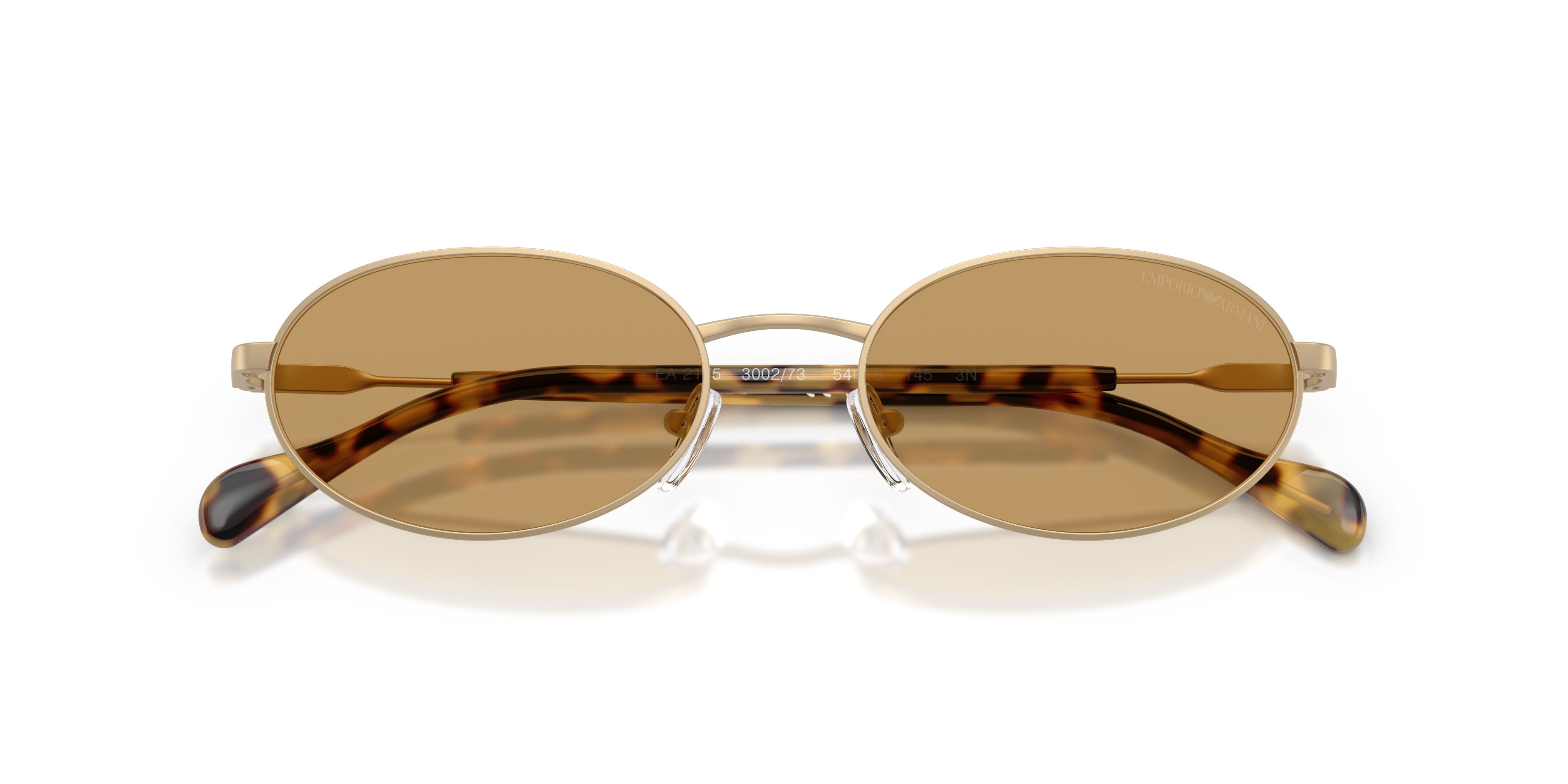 Occhiali da sole Emporio Armani EA 2175 (300273) colore oro pallido opaco forma ovale lenti marrone