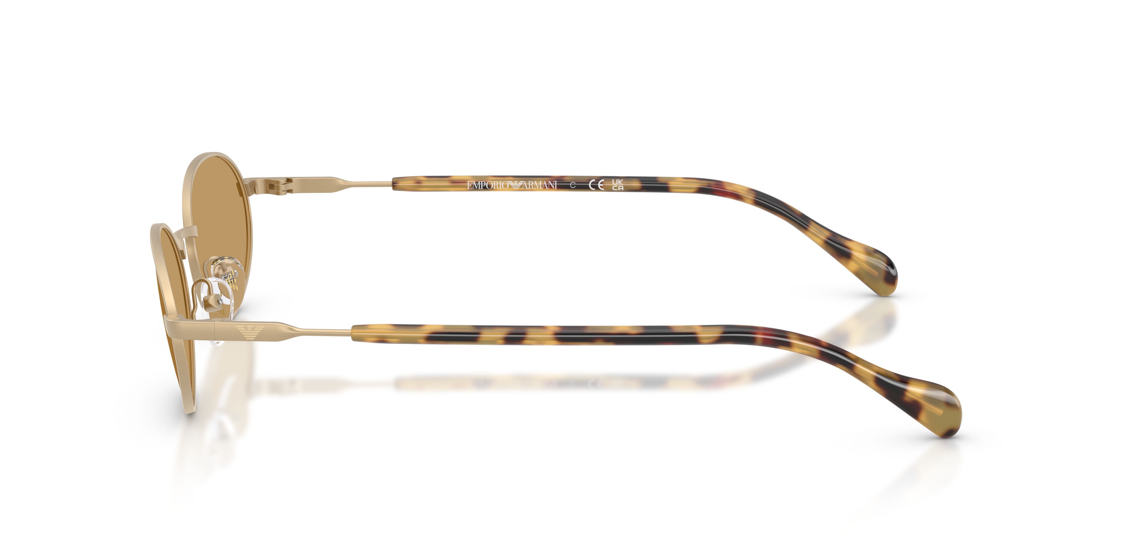 Occhiali da sole Emporio Armani EA 2175 (300273) colore oro pallido opaco forma ovale lenti marrone