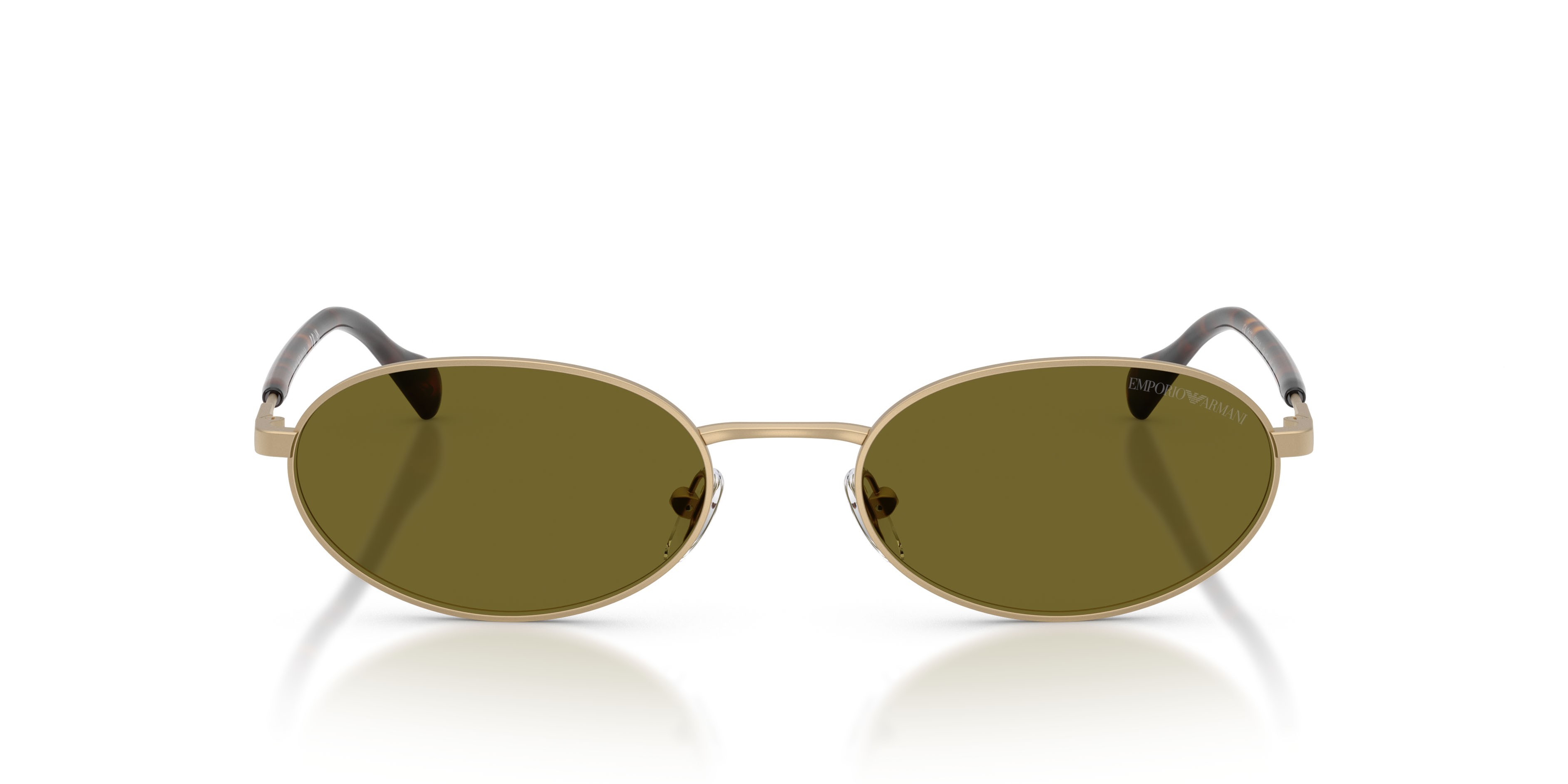Occhiali da sole Emporio Armani EA 2175 (3002/2) colore oro pallido opaco forma ovale lenti verde scuro