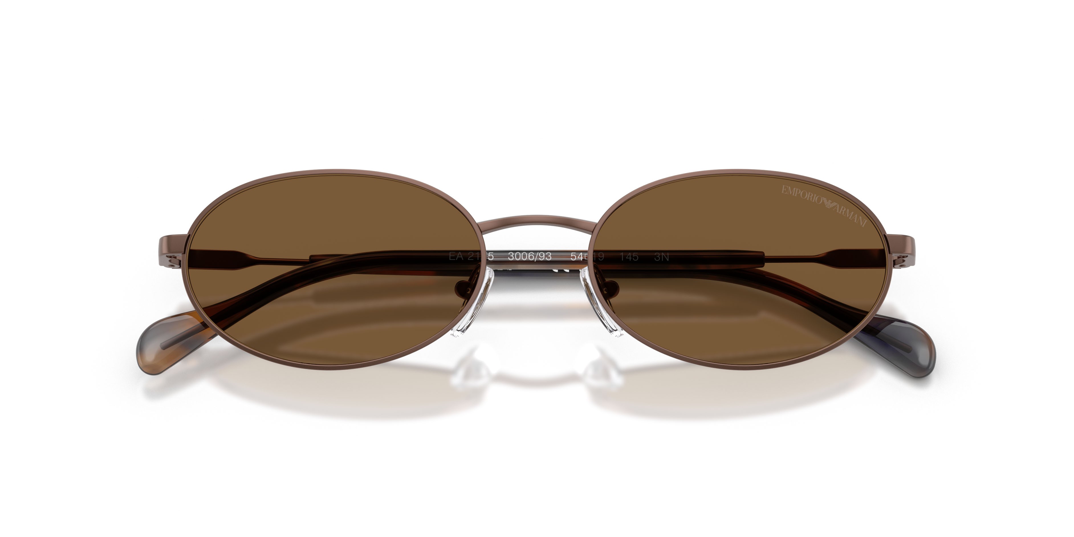 Occhiali da sole Emporio Armani EA 2175 (300693) colore bronzo opaco forma ovale lenti marrone