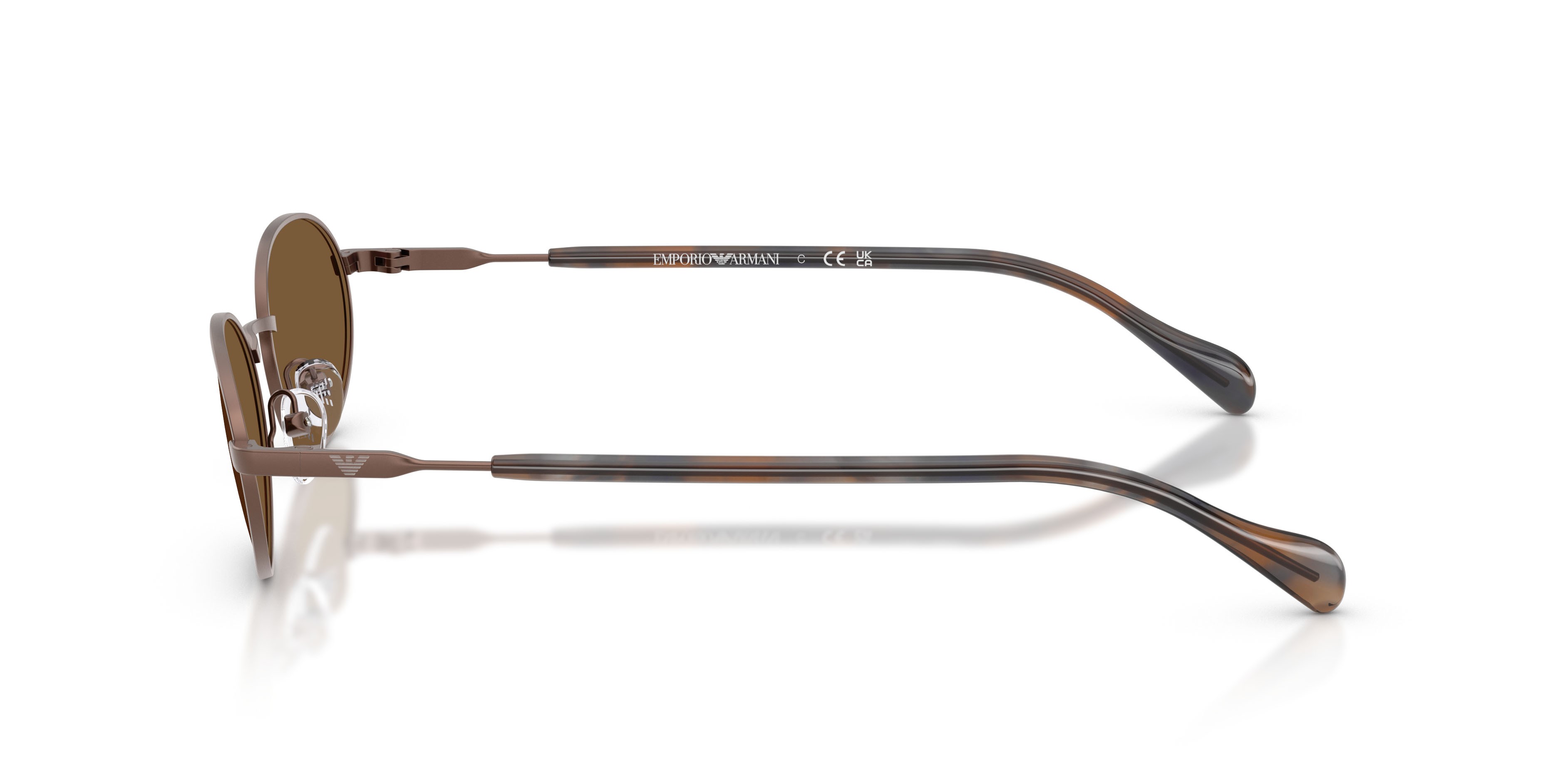 Occhiali da sole Emporio Armani EA 2175 (300693) colore bronzo opaco forma ovale lenti marrone