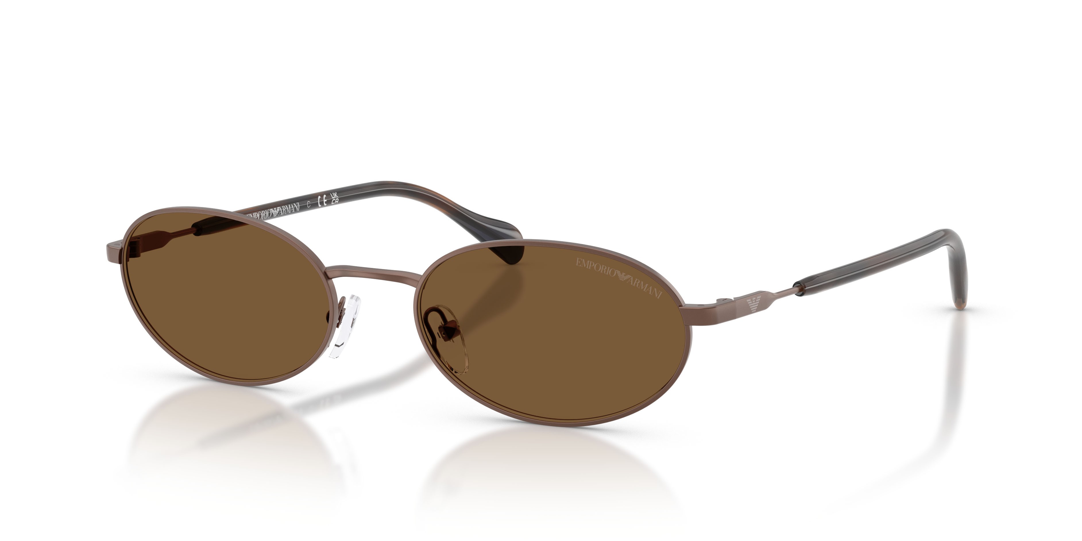 Occhiali da sole Emporio Armani EA 2175 (300693) colore bronzo opaco forma ovale lenti marrone