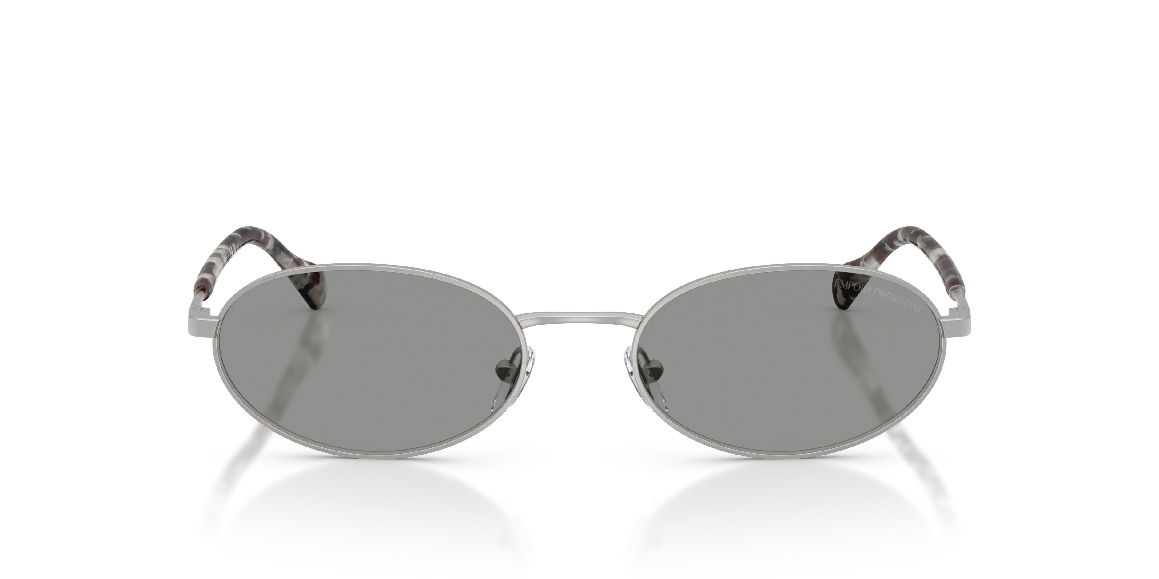 Occhiali da sole Emporio Armani EA 2175 (3015/1) colore argento opaco forma ovale lenti grigio