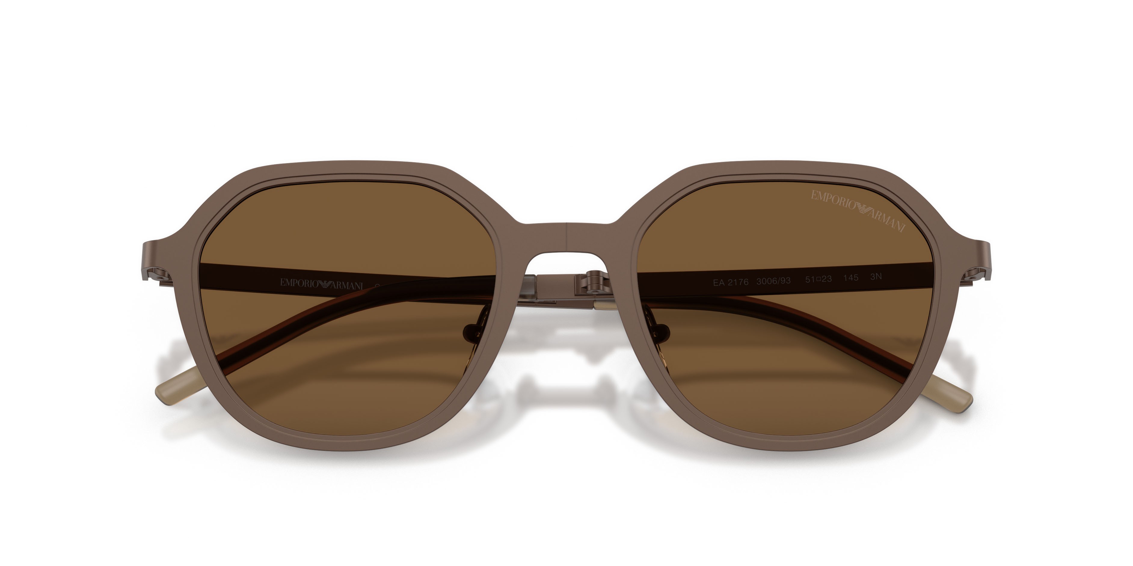 Occhiali da sole Emporio Armani EA 2176 (300693) colore bronzo opaco forma irregolare lenti marrone