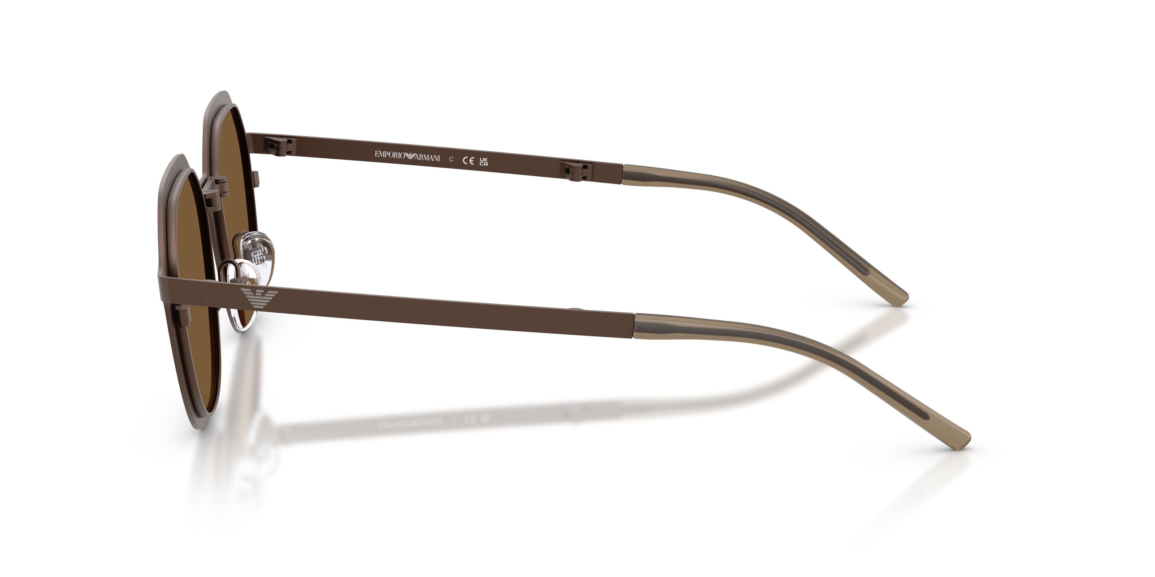 Occhiali da sole Emporio Armani EA 2176 (300693) colore bronzo opaco forma irregolare lenti marrone