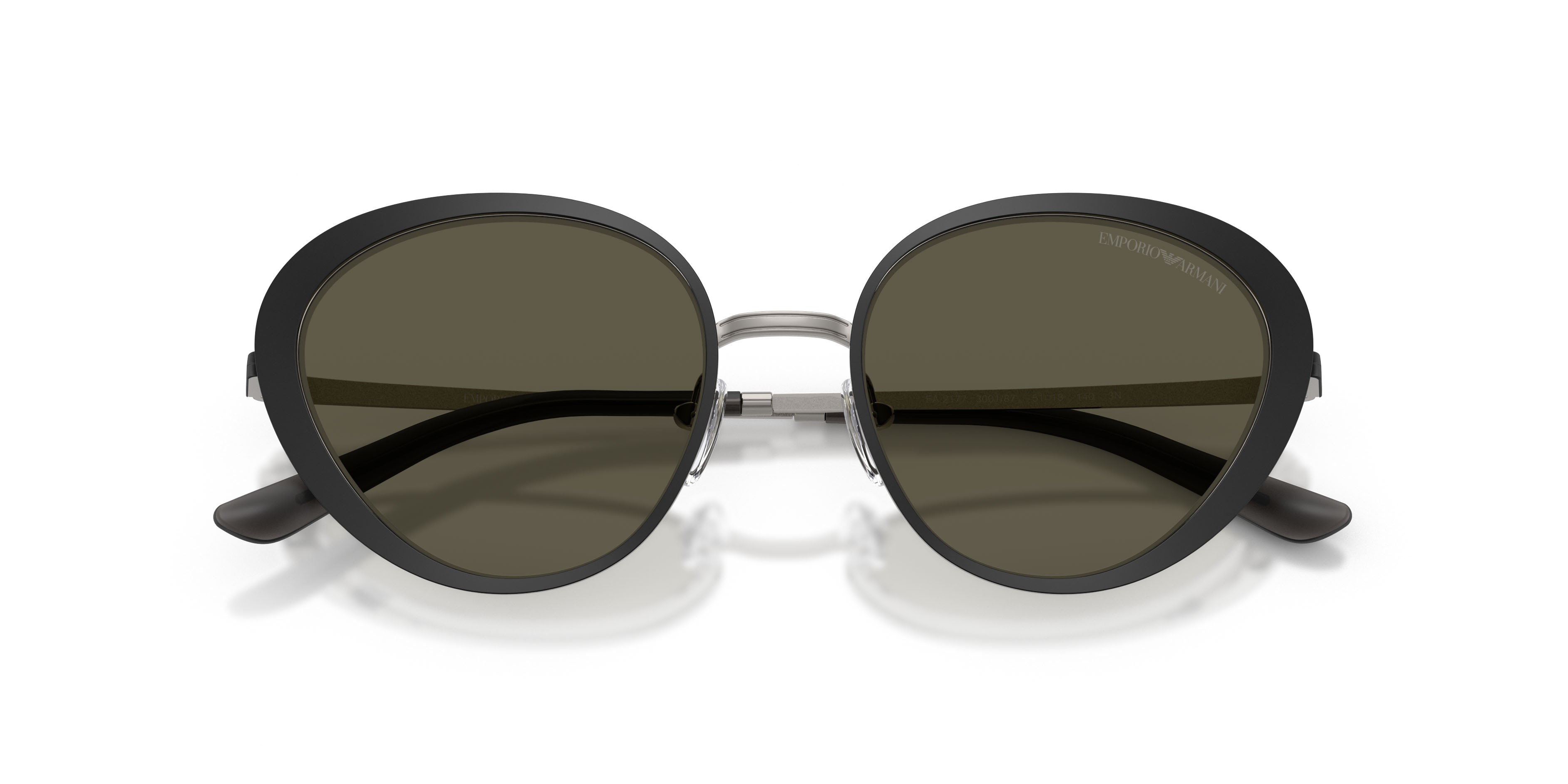 Sunglasses Emporio Armani EA 2177 (300187) color nero opaco shape irregular lenses grigio scuro