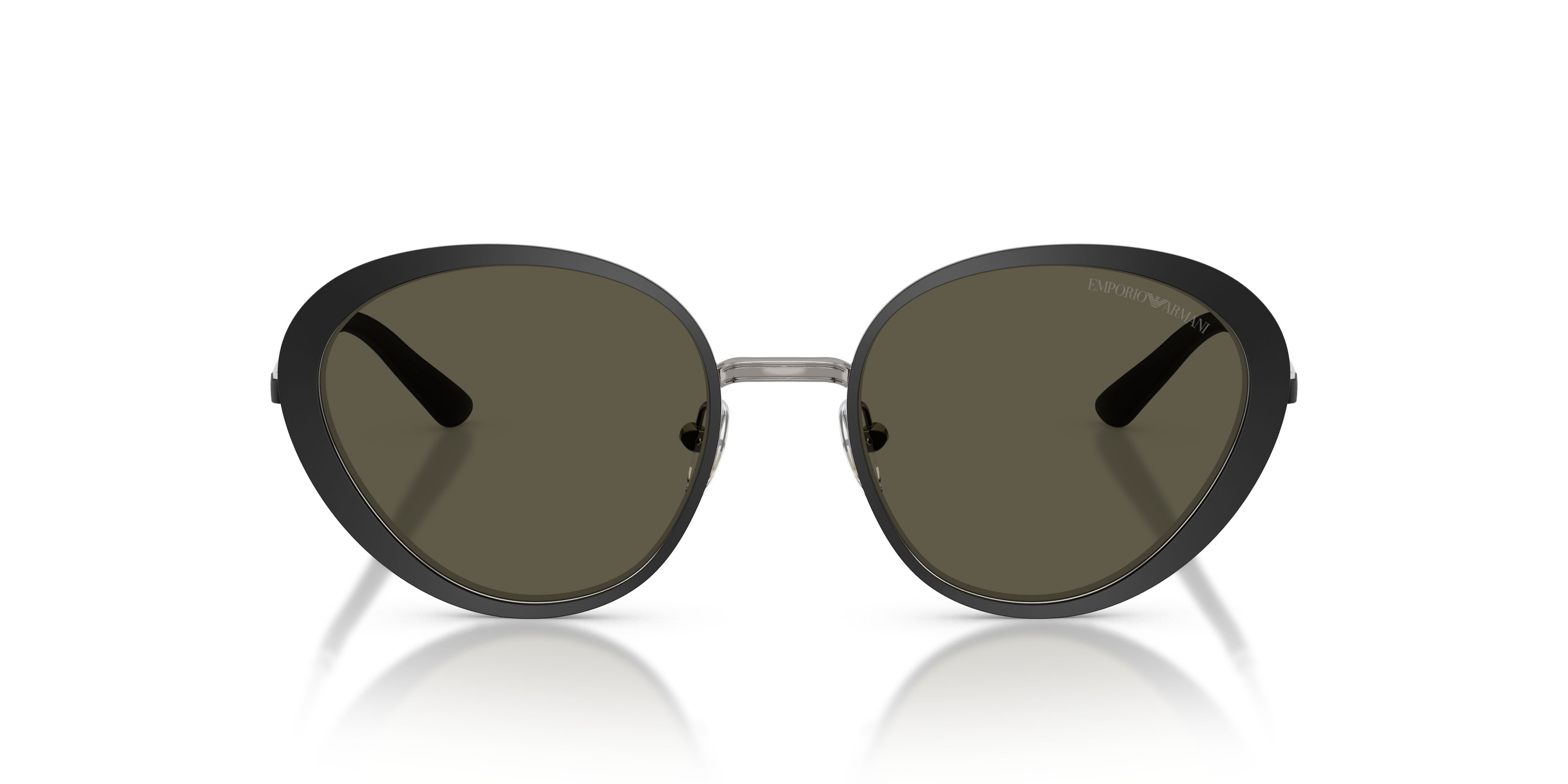 Sunglasses Emporio Armani EA 2177 (300187) color nero opaco shape irregular lenses grigio scuro