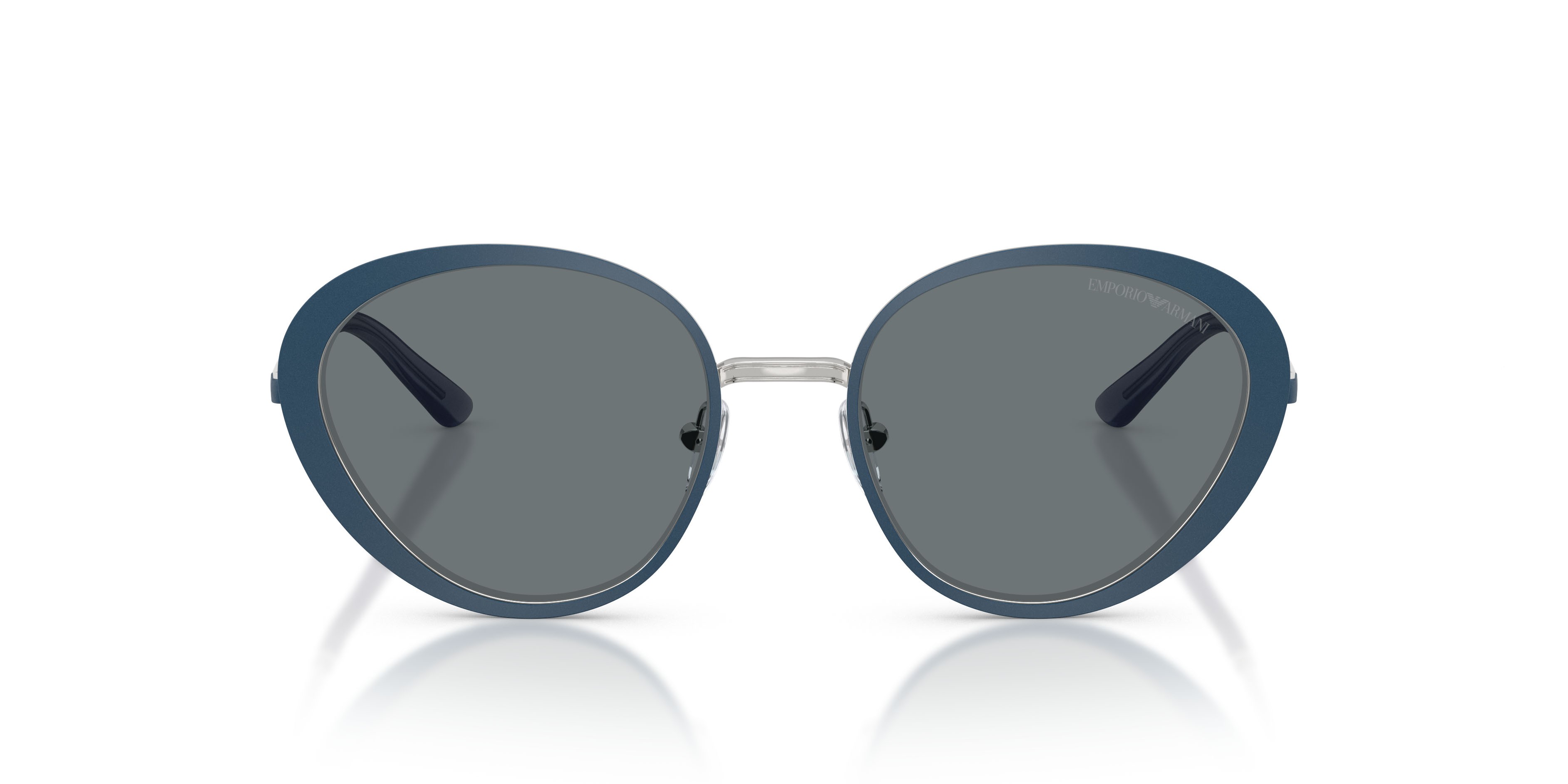 Sunglasses Emporio Armani EA 2177 (344280) color blu opaco shape irregular lenses blu scuro