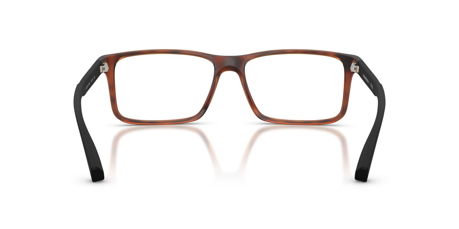 Occhiali da vista Emporio Armani EA 3038 (5002) colore havana opaco forma rettangolare lenti lente demo
