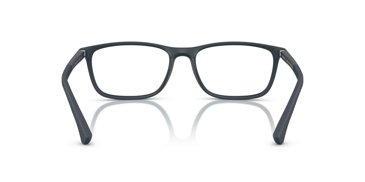 Occhiali da vista Emporio Armani EA 3069 (6189) colore blu opaco forma rettangolare lenti lente demo
