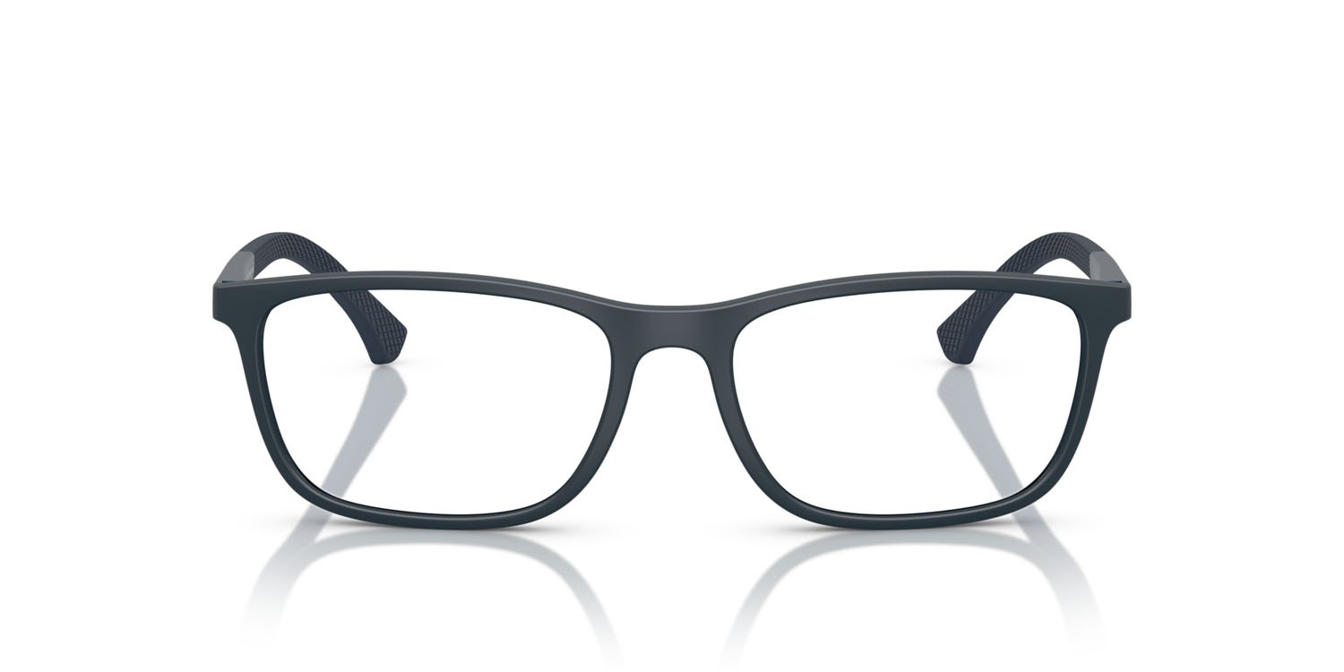 Occhiali da vista Emporio Armani EA 3069 (6189) colore blu opaco forma rettangolare lenti lente demo