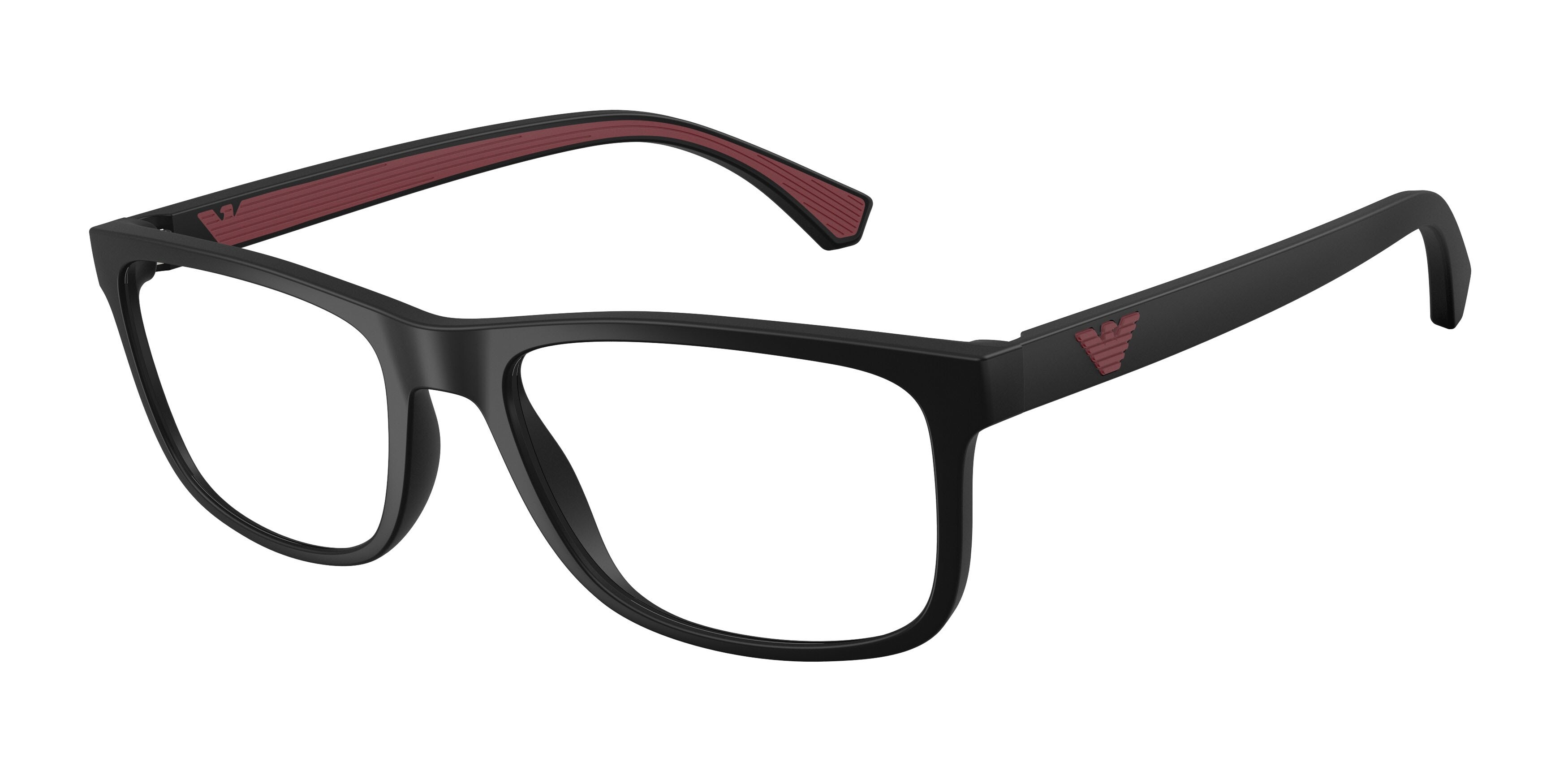 Occhiali da vista Emporio Armani EA 3147 (5009) colore nero opaco forma rettangolare lenti lente demo