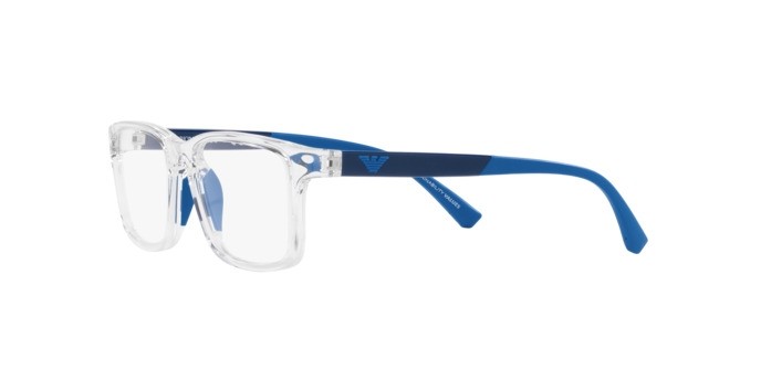 Brillen Emporio Armani EA 3203 (5893) farbe cristallo form quadratisch gläser lente demo
