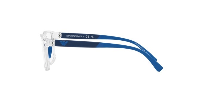 Brillen Emporio Armani EA 3203 (5893) farbe cristallo form quadratisch gläser lente demo