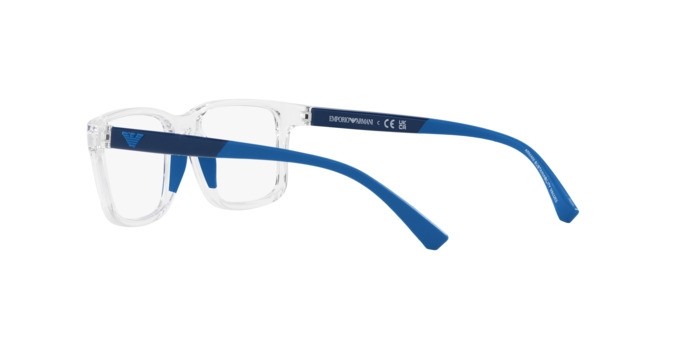 Brillen Emporio Armani EA 3203 (5893) farbe cristallo form quadratisch gläser lente demo