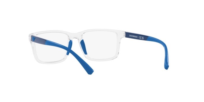 Brillen Emporio Armani EA 3203 (5893) farbe cristallo form quadratisch gläser lente demo