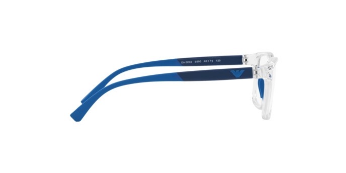 Brillen Emporio Armani EA 3203 (5893) farbe cristallo form quadratisch gläser lente demo