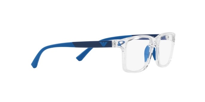Brillen Emporio Armani EA 3203 (5893) farbe cristallo form quadratisch gläser lente demo
