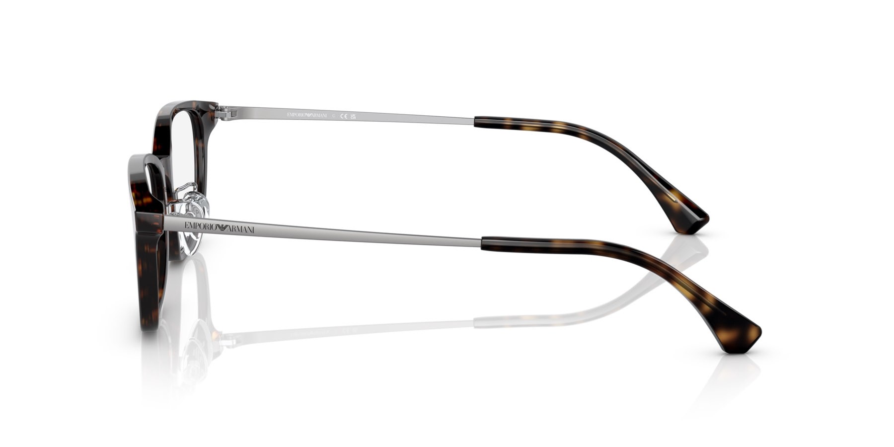 Occhiali da vista Emporio Armani EA 3217D (5026) colore havana lucido forma quadrato lenti lente demo
