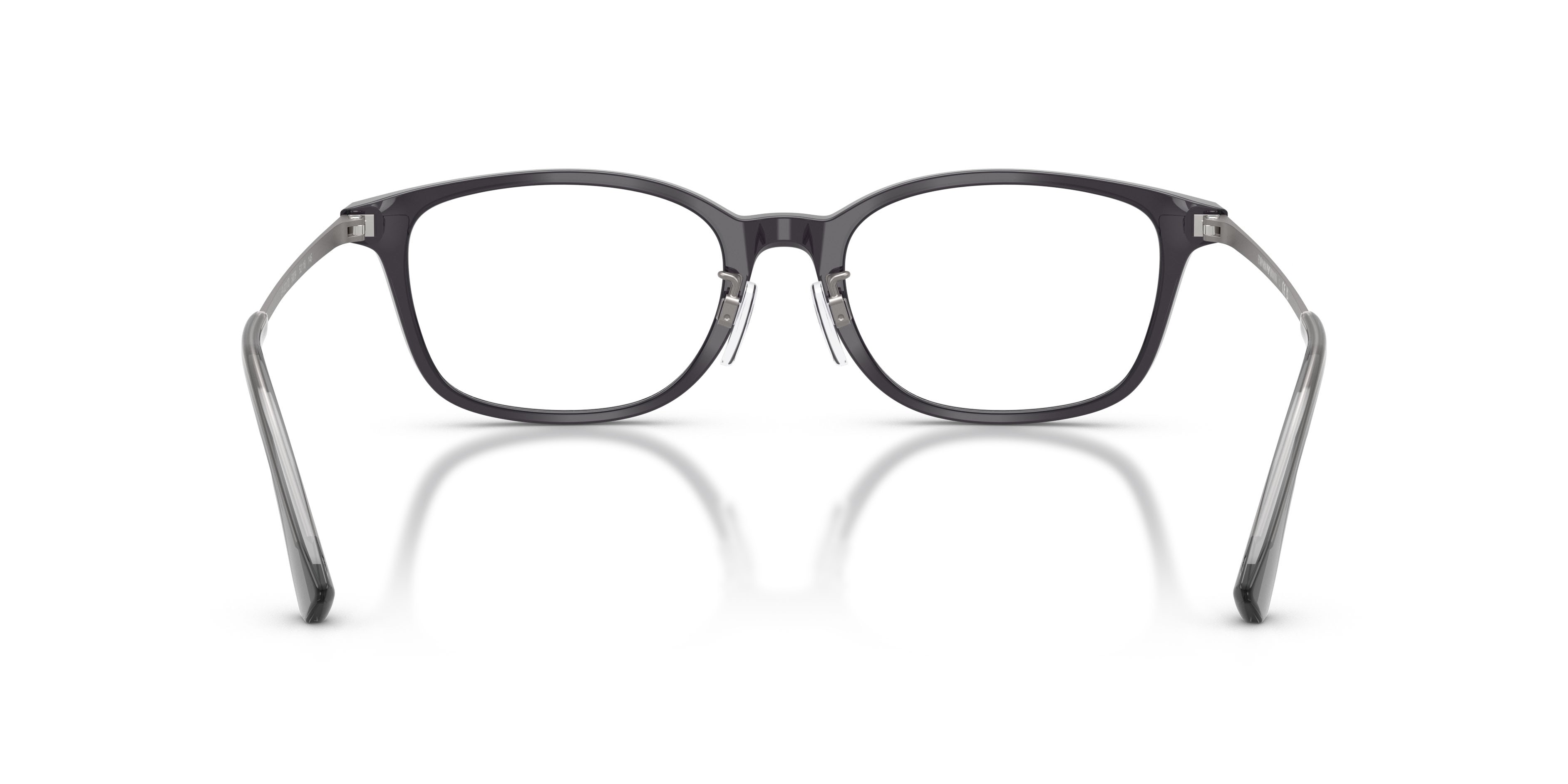 Occhiali da vista Emporio Armani EA 3217D (5029) colore grigio trasparente lucido forma quadrato lenti lente demo