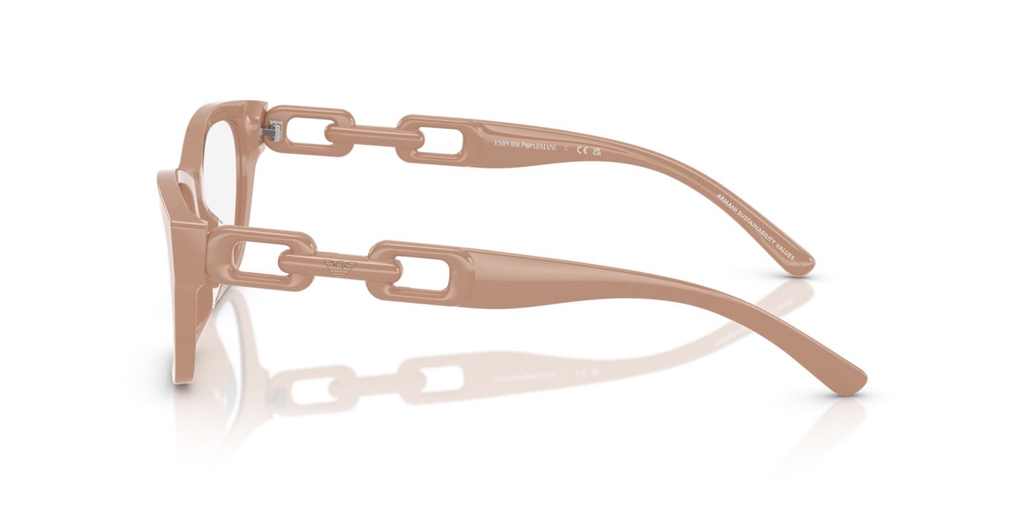 Occhiali da vista Emporio Armani EA 3223U (5146) colore tundra brillante forma cat eye lenti lente demo