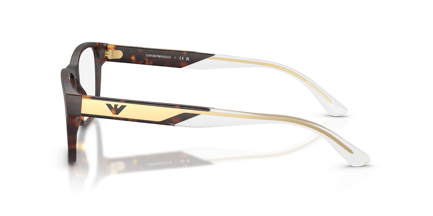 Occhiali da vista Emporio Armani EA 3239 (5002) colore havana opaco forma rettangolare lenti lente demo
