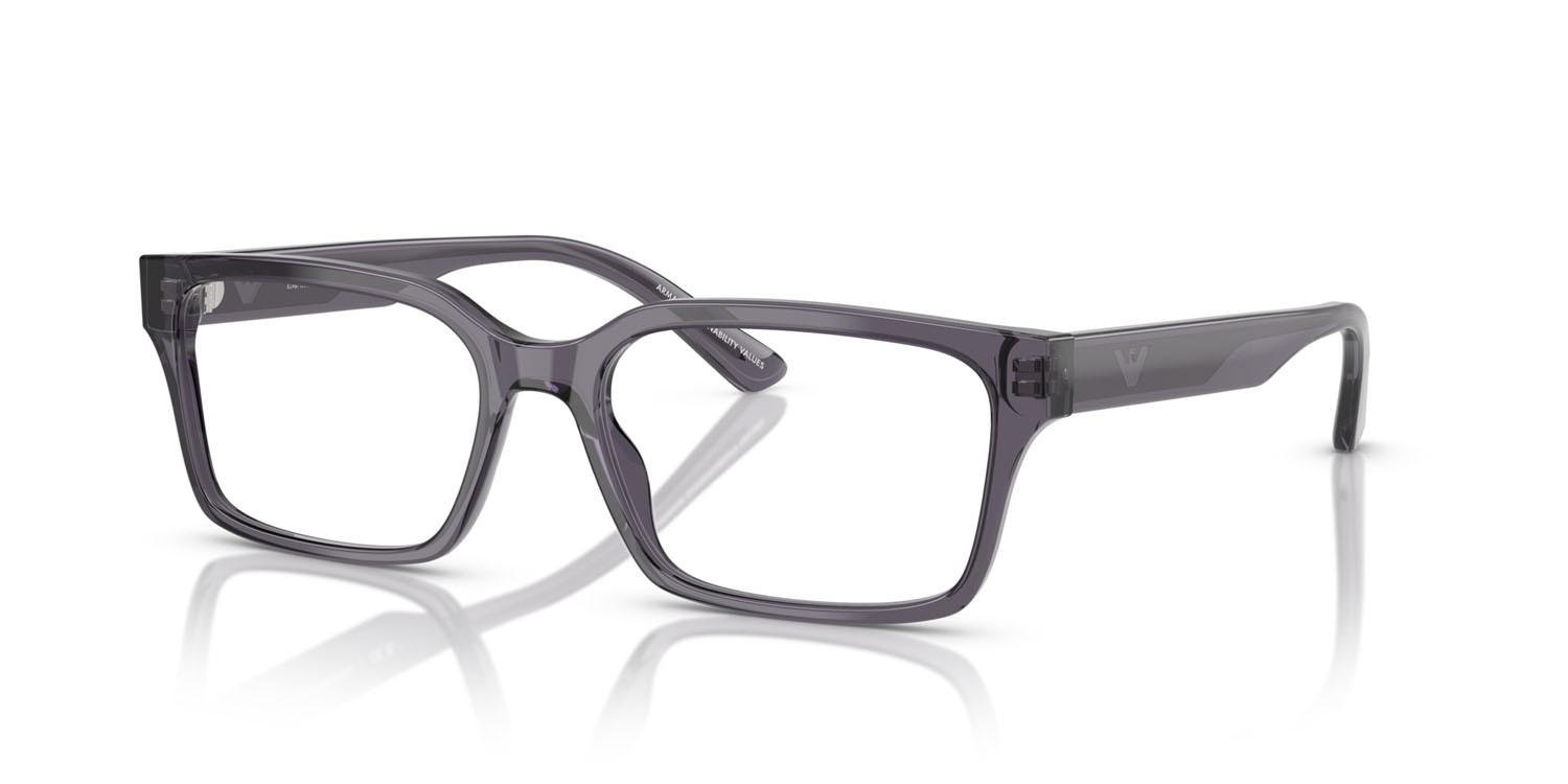 Occhiali da vista Emporio Armani EA 3244 (6106) colore grigio scuro trasparente forma rettangolare lenti lente demo