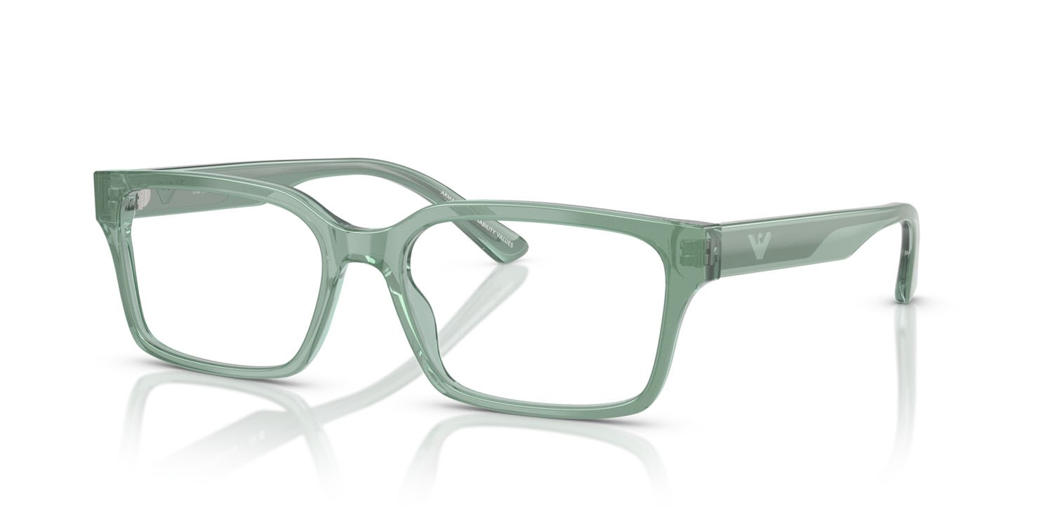 Occhiali da vista Emporio Armani EA 3244 (6176) colore verde iridescente forma rettangolare lenti lente demo