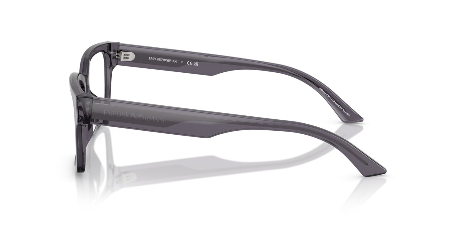 Eyeglasses Emporio Armani EA 3245U (6106) color grigio trasparente shape rectangle lenses lente demo