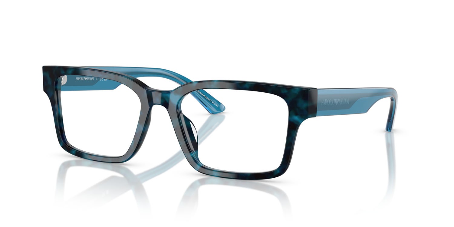Eyeglasses Emporio Armani EA 3245U (6180) color havana blu shape rectangle lenses lente demo