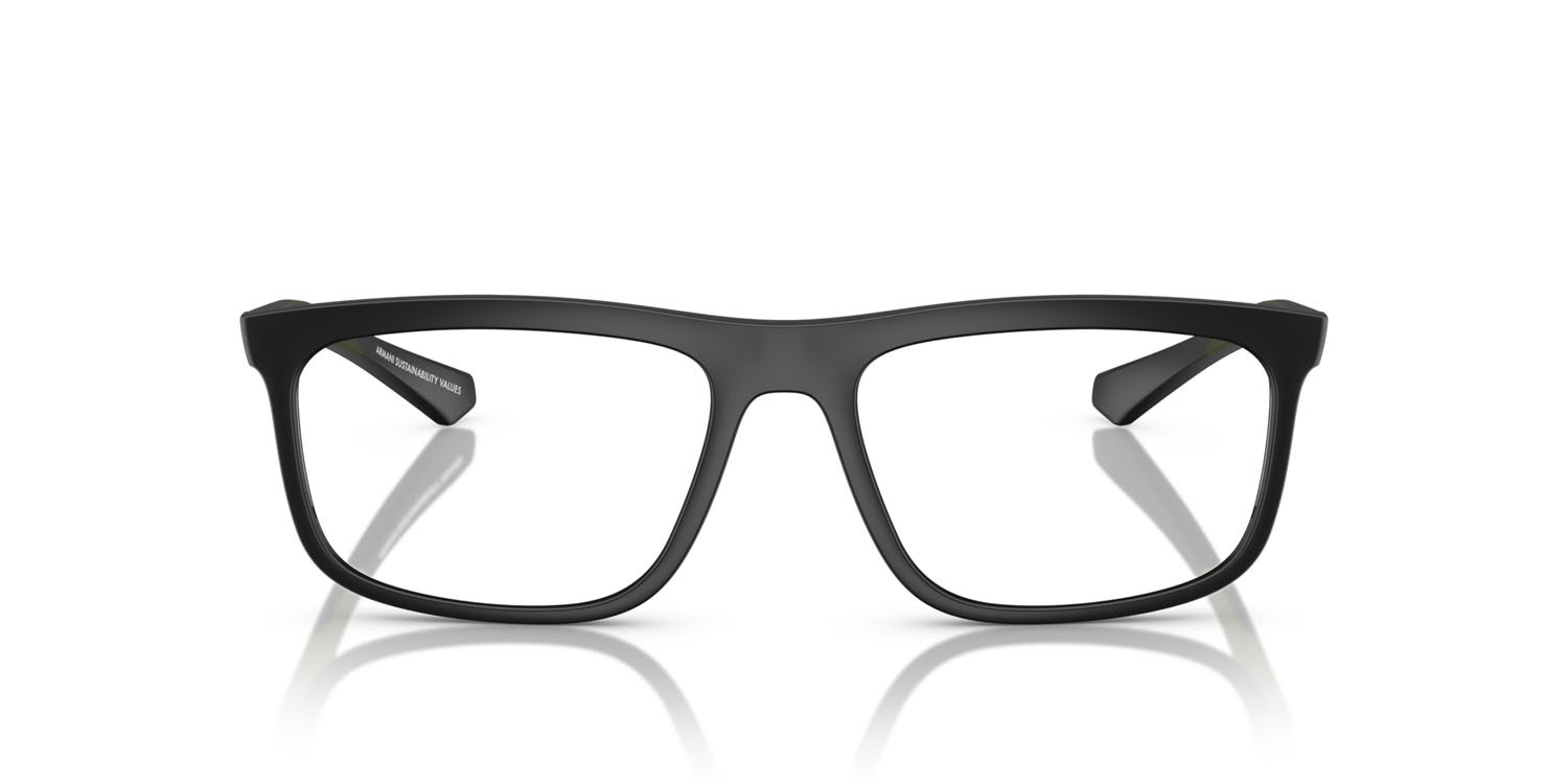 Occhiali da vista Emporio Armani EA 3246 (5001) colore nero opaco forma quadrato lenti lente demo