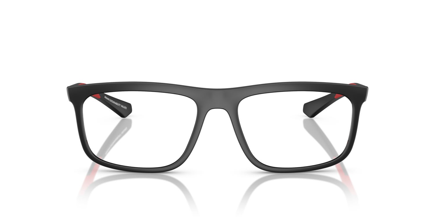 Occhiali da vista Emporio Armani EA 3246 (5009) colore nero opaco forma quadrato lenti lente demo