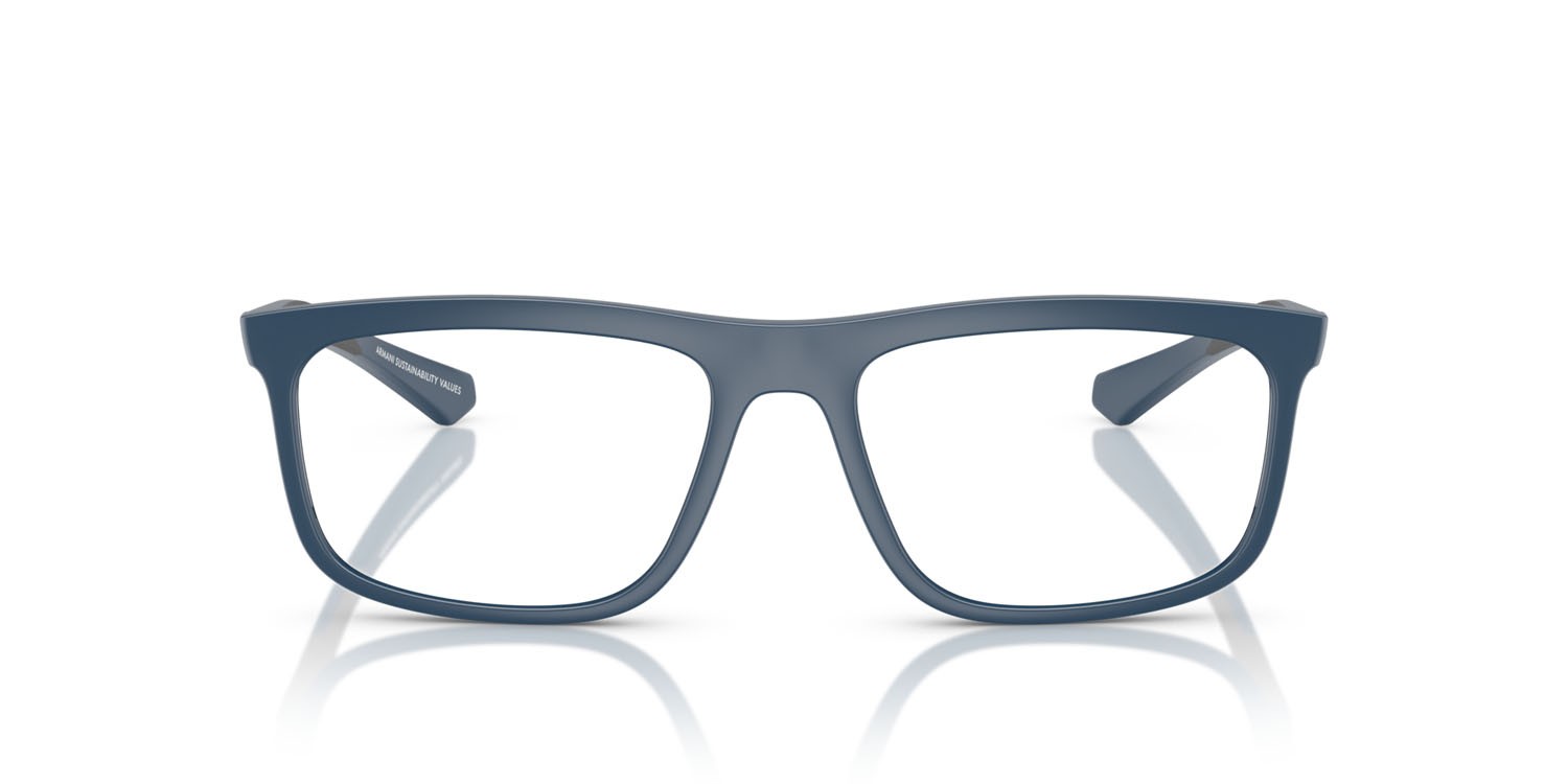 Occhiali da vista Emporio Armani EA 3246 (6185) colore blu opaco forma quadrato lenti lente demo
