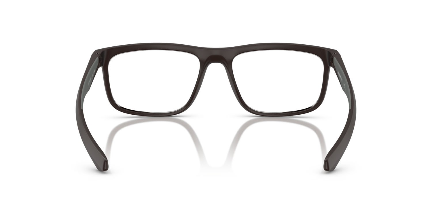 Brillen Emporio Armani EA 3246 (6186) farbe marrone opaco form quadratisch gläser lente demo