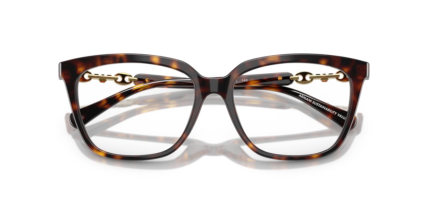 Eyeglasses Emporio Armani EA 3248 (5026) color havana lucido shape cat eye lenses lente demo