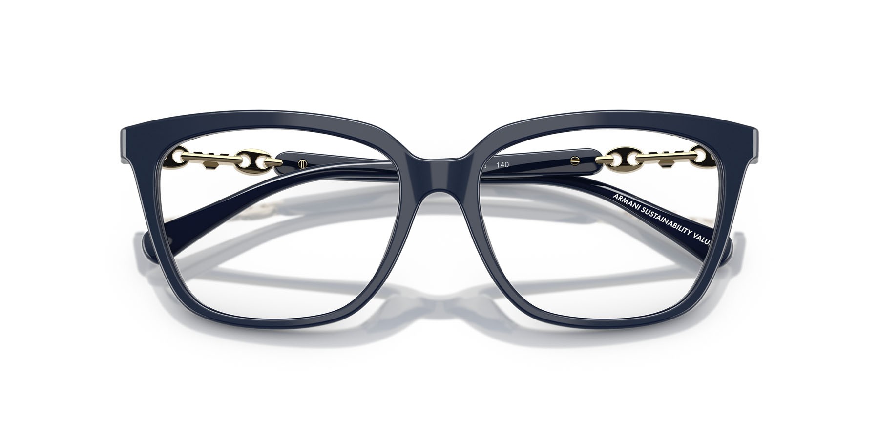 Eyeglasses Emporio Armani EA 3248 (6039) color blu lucido shape cat eye lenses lente demo