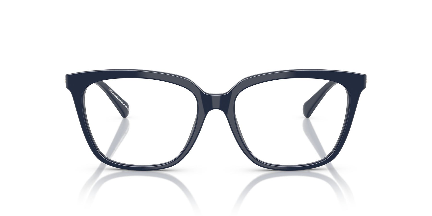 Eyeglasses Emporio Armani EA 3248 (6039) color blu lucido shape cat eye lenses lente demo