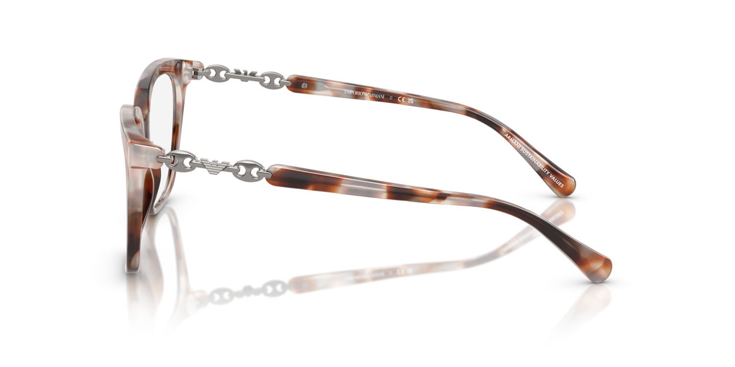 Occhiali da vista Emporio Armani EA 3248 (6195) colore grigio havana lucido forma cat eye lenti lente demo