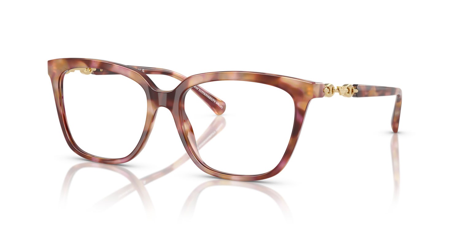 Eyeglasses Emporio Armani EA 3248 (6196) color rosso havana lucido shape cat eye lenses lente demo