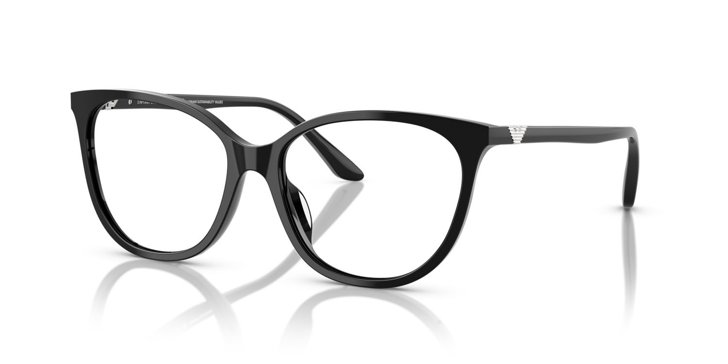 Eyeglasses Emporio Armani EA 3249U (5017) color nero lucido shape cat eye lenses lente demo