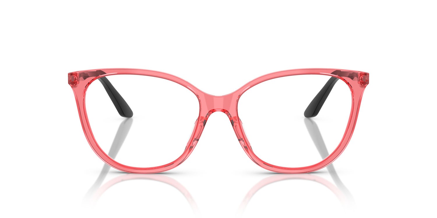 Eyeglasses Emporio Armani EA 3249U (6198) color rosso brillante trasparente shape cat eye lenses lente demo