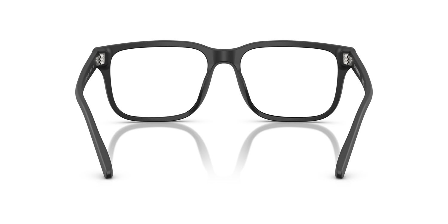 Occhiali da vista Emporio Armani EA 3250U (5017) colore nero opaco forma rettangolare lenti lente demo