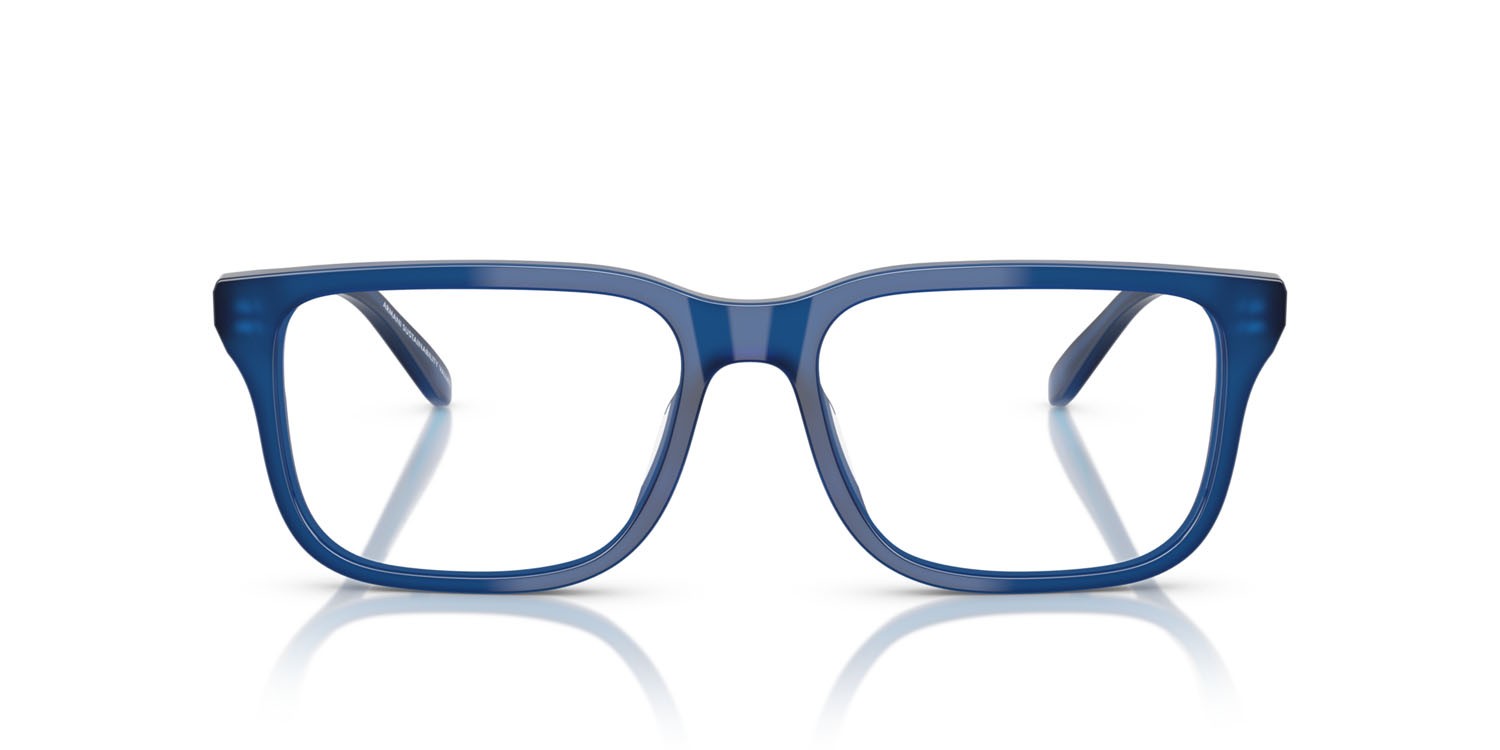 Occhiali da vista Emporio Armani EA 3250U (6201) colore blu opalescente lucido forma rettangolare lenti lente demo